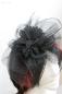 Preview: Gothic Haarschmuck „Dark Blossom“ mit Federn & Schleiernetz